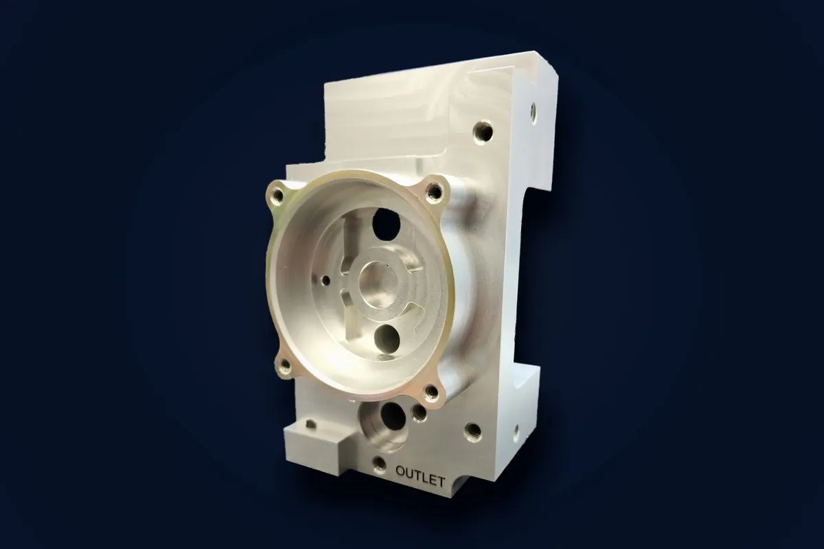 5-axis aluminum fluid manifold