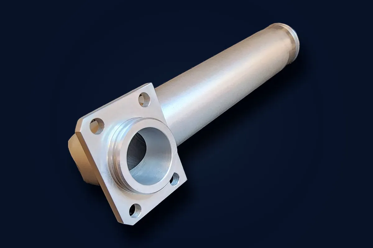 Single-piece flanged aluminum tube