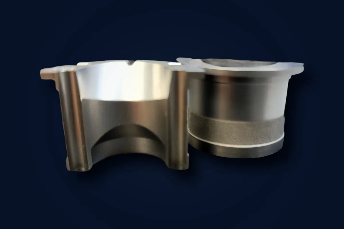 Servo-motor mounting cups — bare + Type III hardcoat