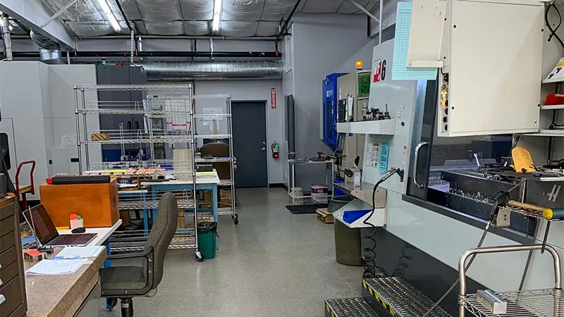 Shop floor with finished assemblies