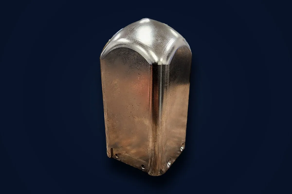 Nickel-plated brass curved shroud